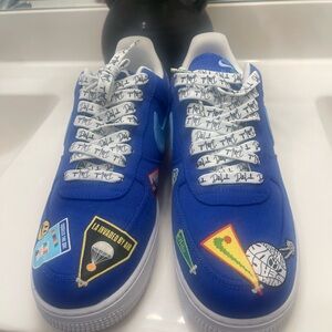 Nike Blue Sneakers with Graphic Details